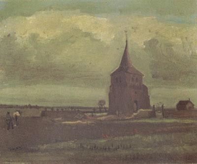 Vincent Van Gogh The old Tower of Nuenen with a Ploughman (nn04) oil painting picture